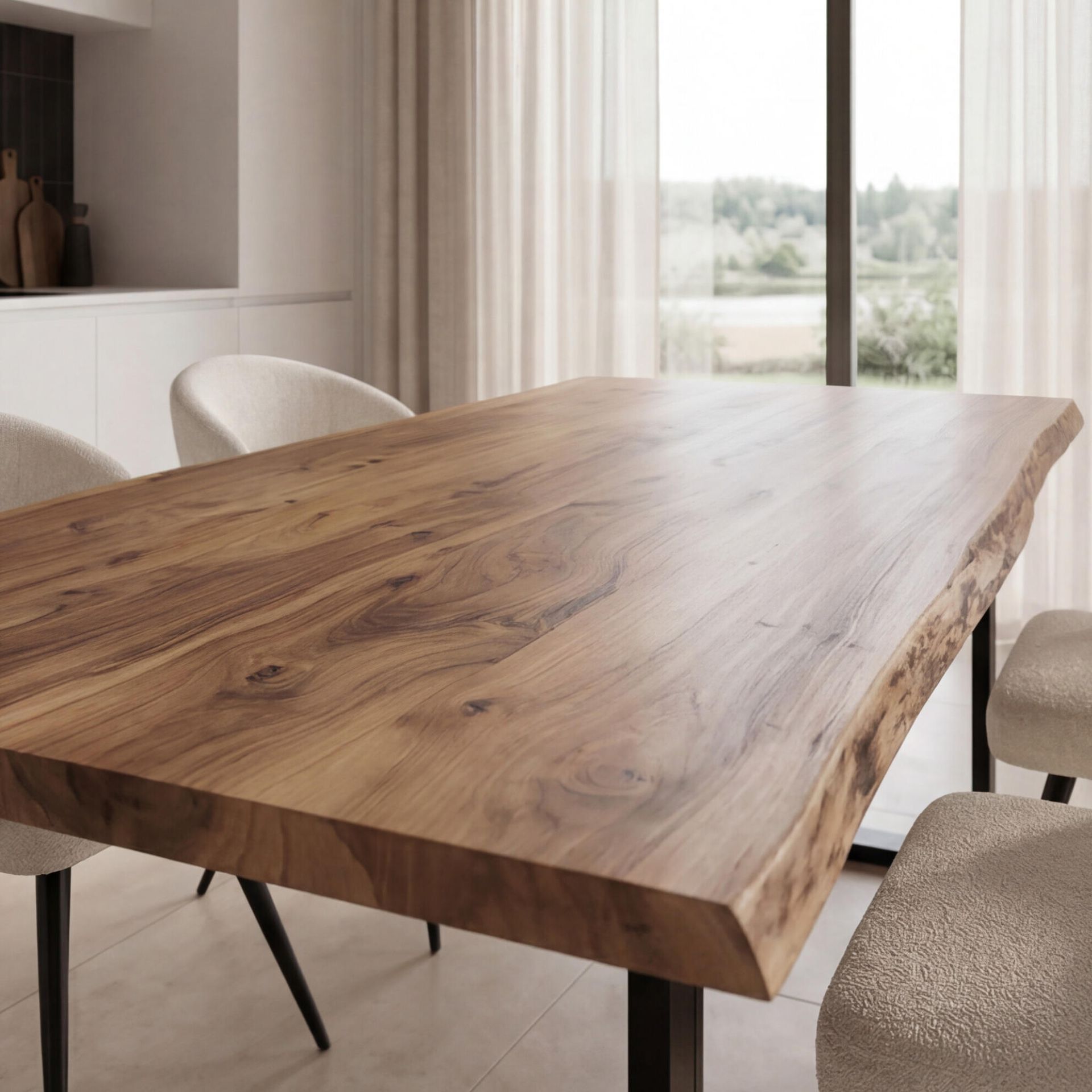 Mesa de comedor Janeiro 180x90x78cm | Madera de Acacia | KUBU #