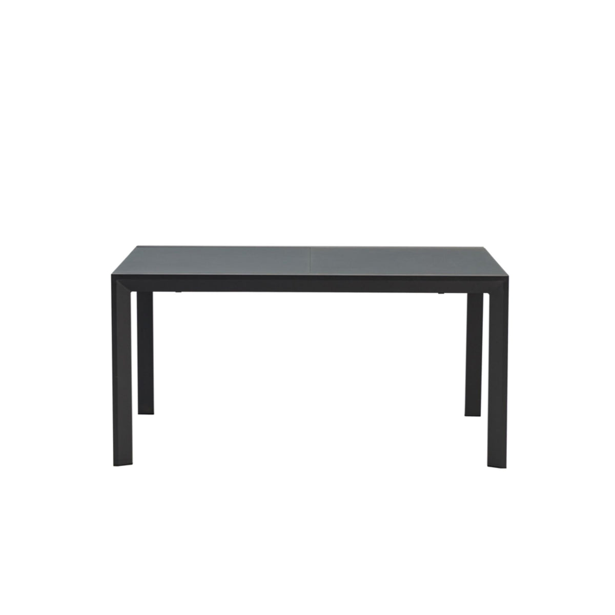 Mesa extensible ORICK 100 x 150/225 cm aluminio y cristal antracita | KUBU #