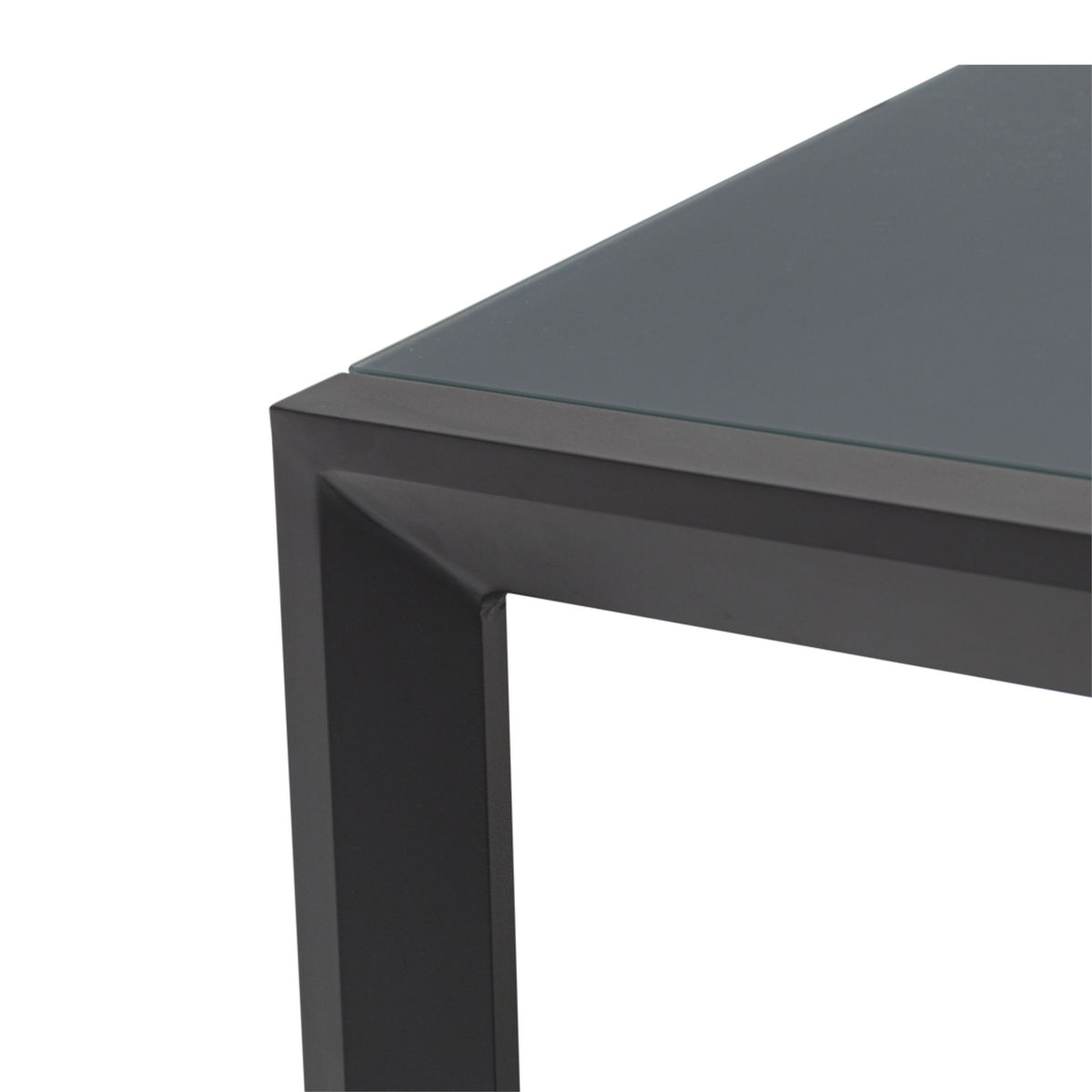 Mesa extensible ORICK 100 x 150/225 cm aluminio y cristal antracita | KUBU #