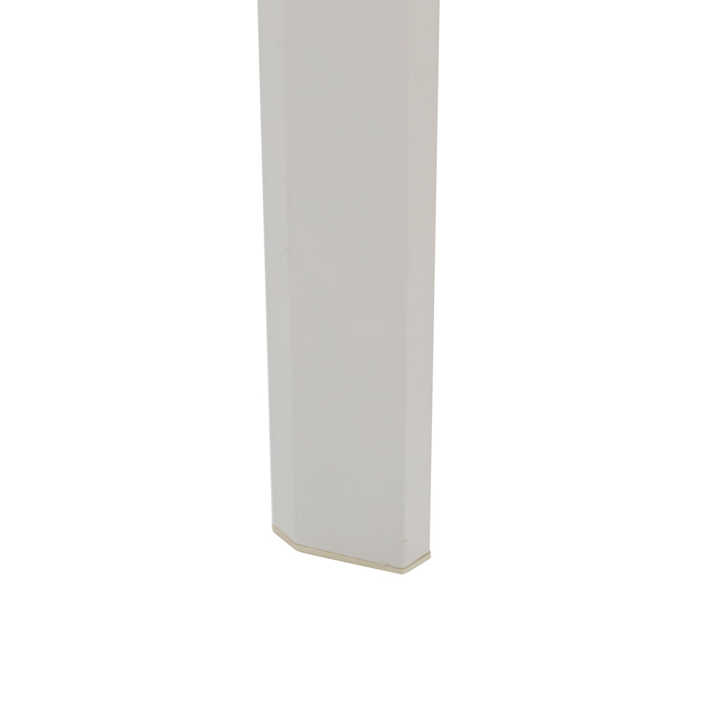 Mesa extensible ORICK 100 x 150/225 cm aluminio y cristal blanco