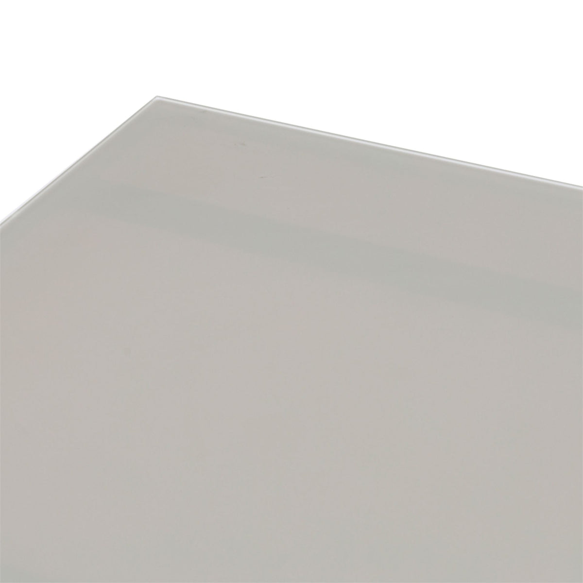 Mesa extensible ORICK 100 x 200/300 cm aluminio blanco y cristal gris claro | KUBU #
