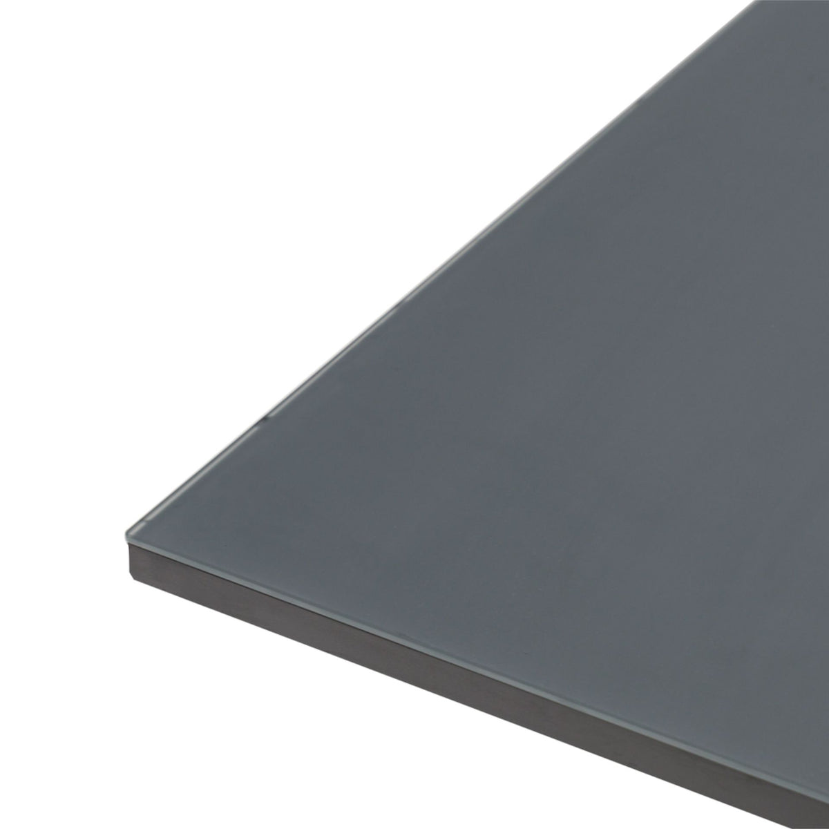 Mesa extensible ORICK 100 x 200/300 cm aluminio y cristal antracita | KUBU #