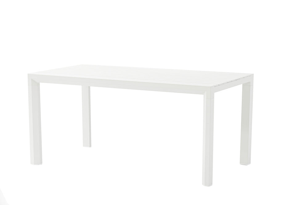 Mesa fija Byron 160 cm aluminio blanco | Kubu #