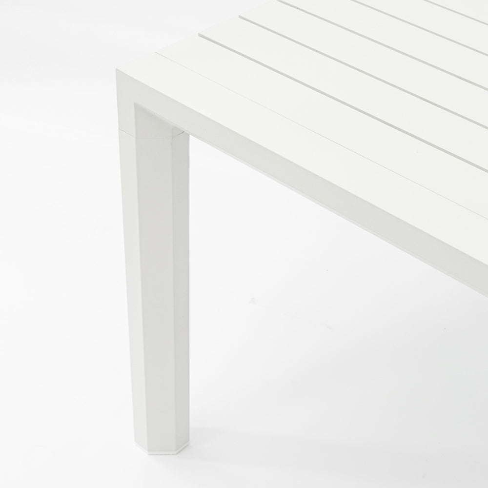 Mesa fija Byron 160 cm aluminio blanco | Kubu #