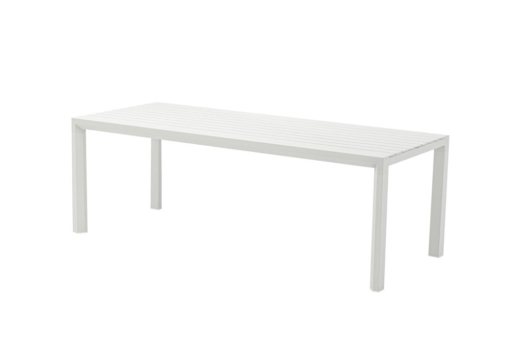 Mesa fija Byron 220 cm aluminio blanco