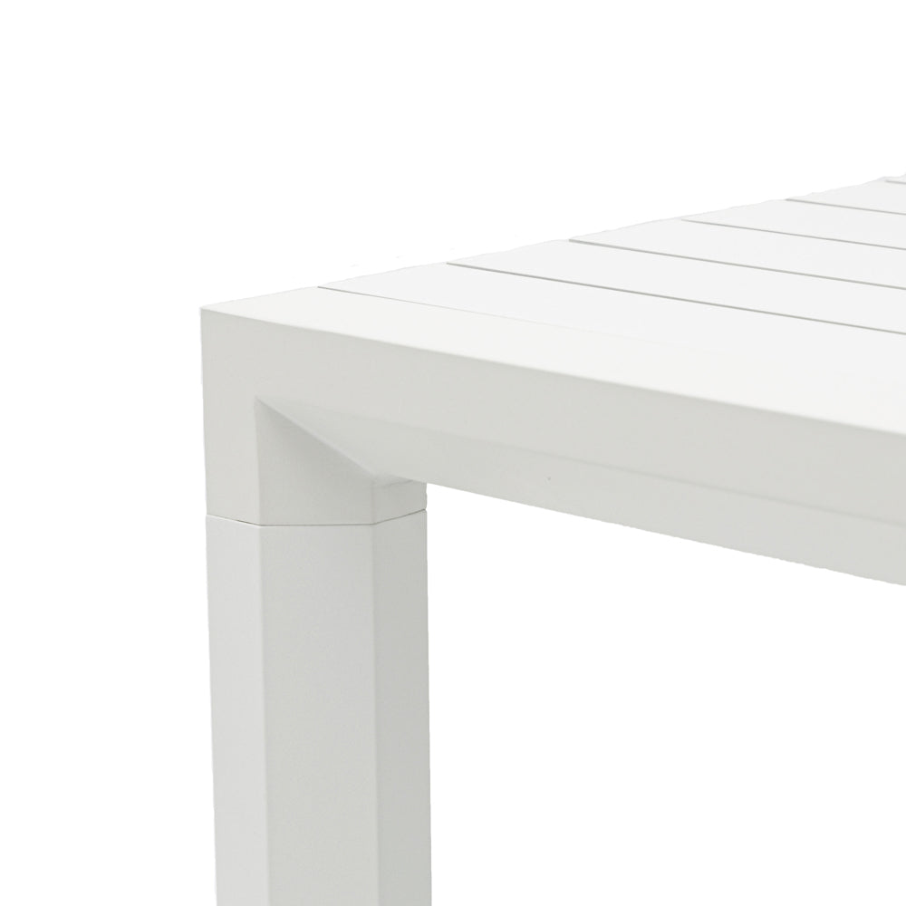Mesa fija Byron 220 cm aluminio blanco