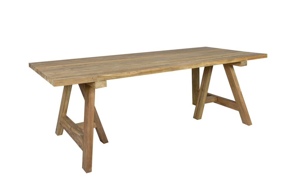 Mesa rectangular Swann 220x100 cm teca reciclada | Kubu #