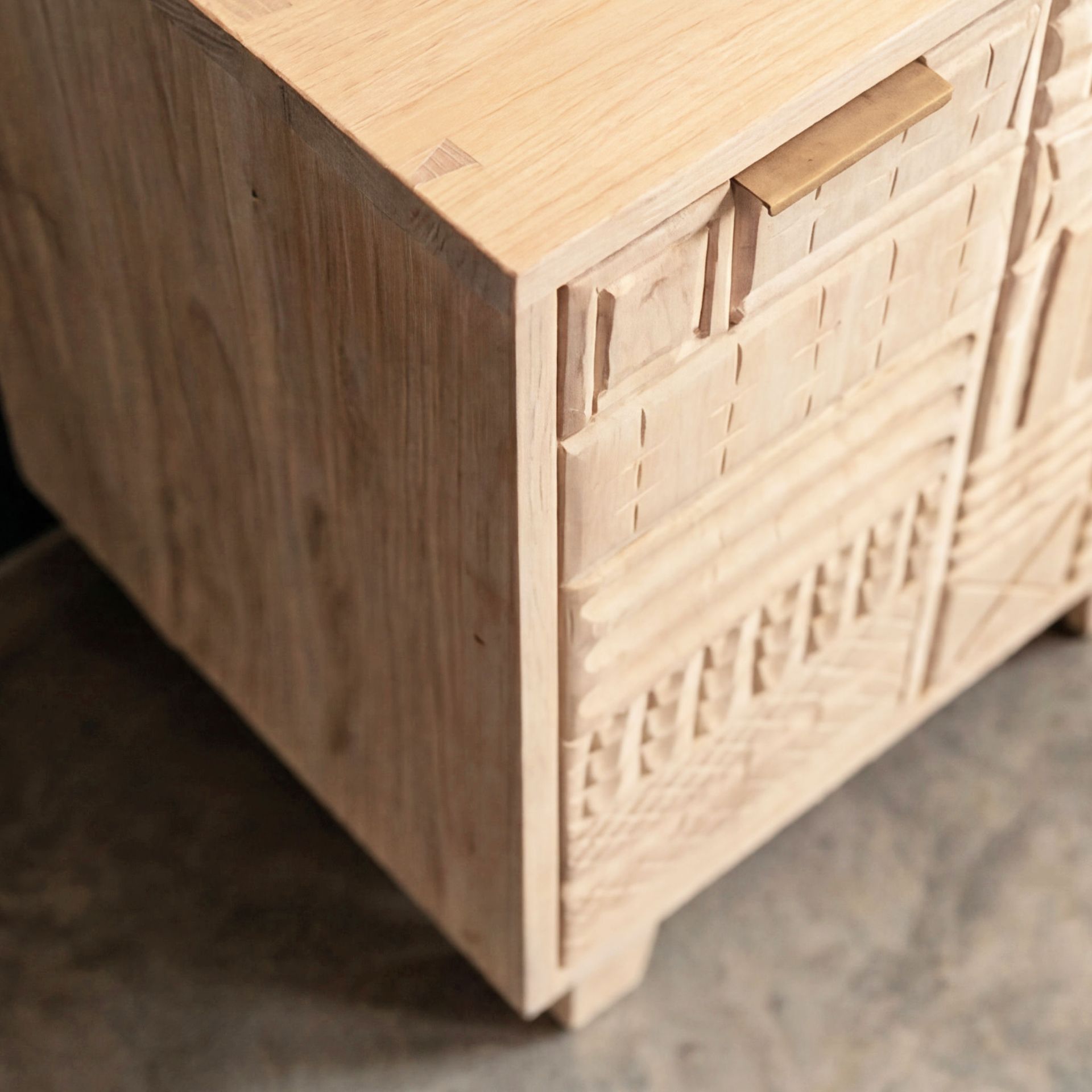 Mesita de Noche Maya 45x35x65cm | Madera de Mango | KUBU #