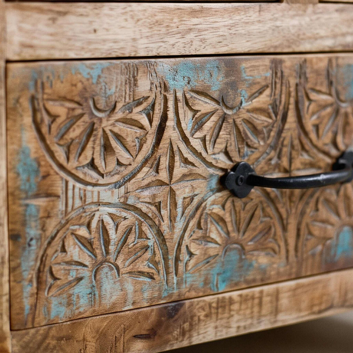 Mesita de noche Korba 50x36x60cm | Madera de Mango | KUBU #