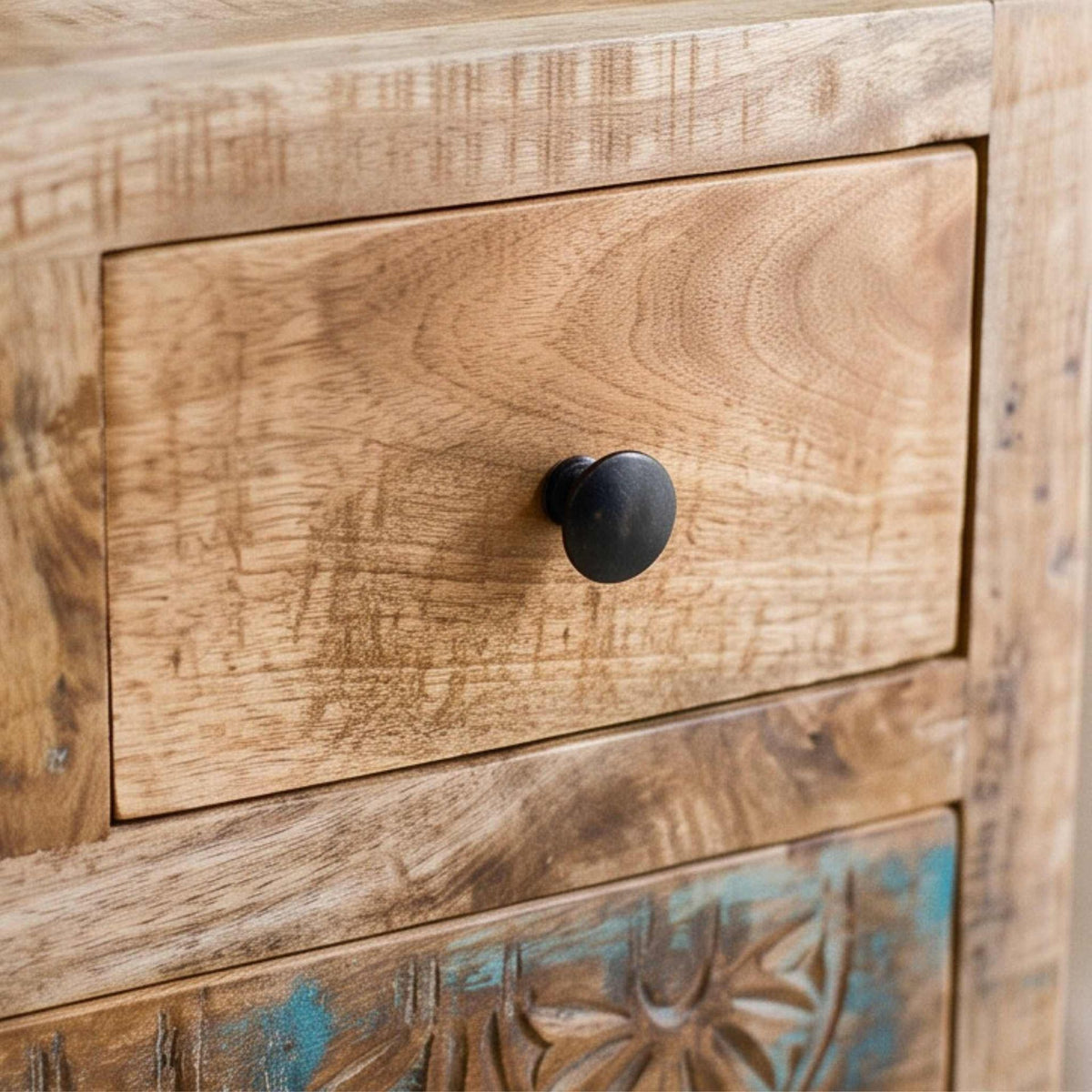 Mesita de noche Korba 50x36x60cm | Madera de Mango | KUBU #