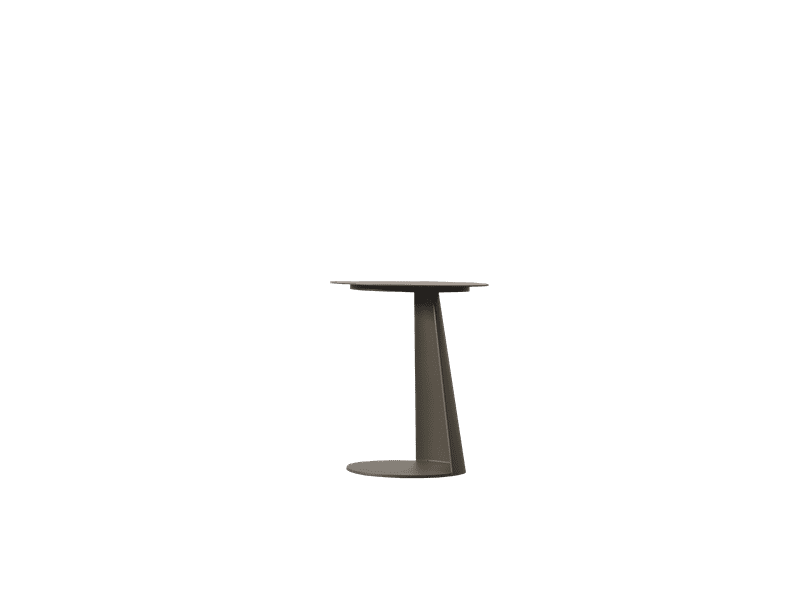 Mesita lateral redonda Corinto aluminio taupe | Kubu #