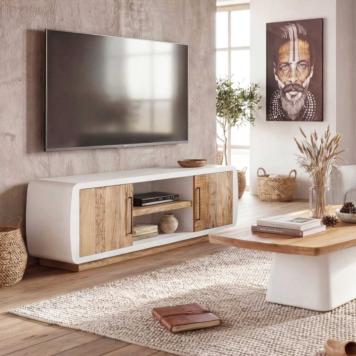 Mueble TV Dos Puertas Calvia | Madera y Diseño Minimalista | KUBU #