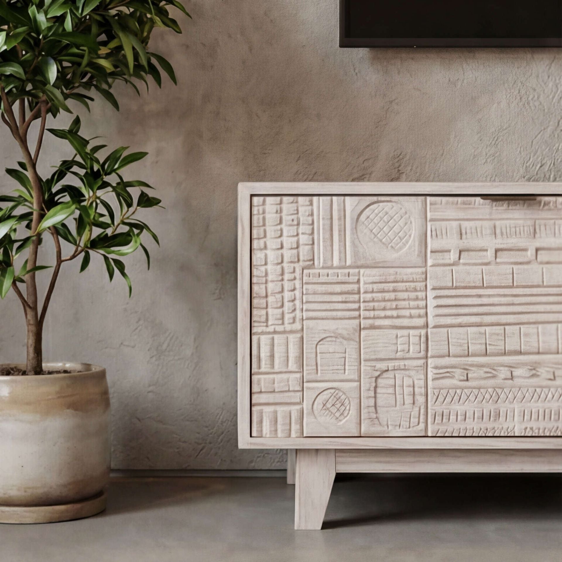 Mueble TV Maya 140 cm | Madera de mango | KUBU #