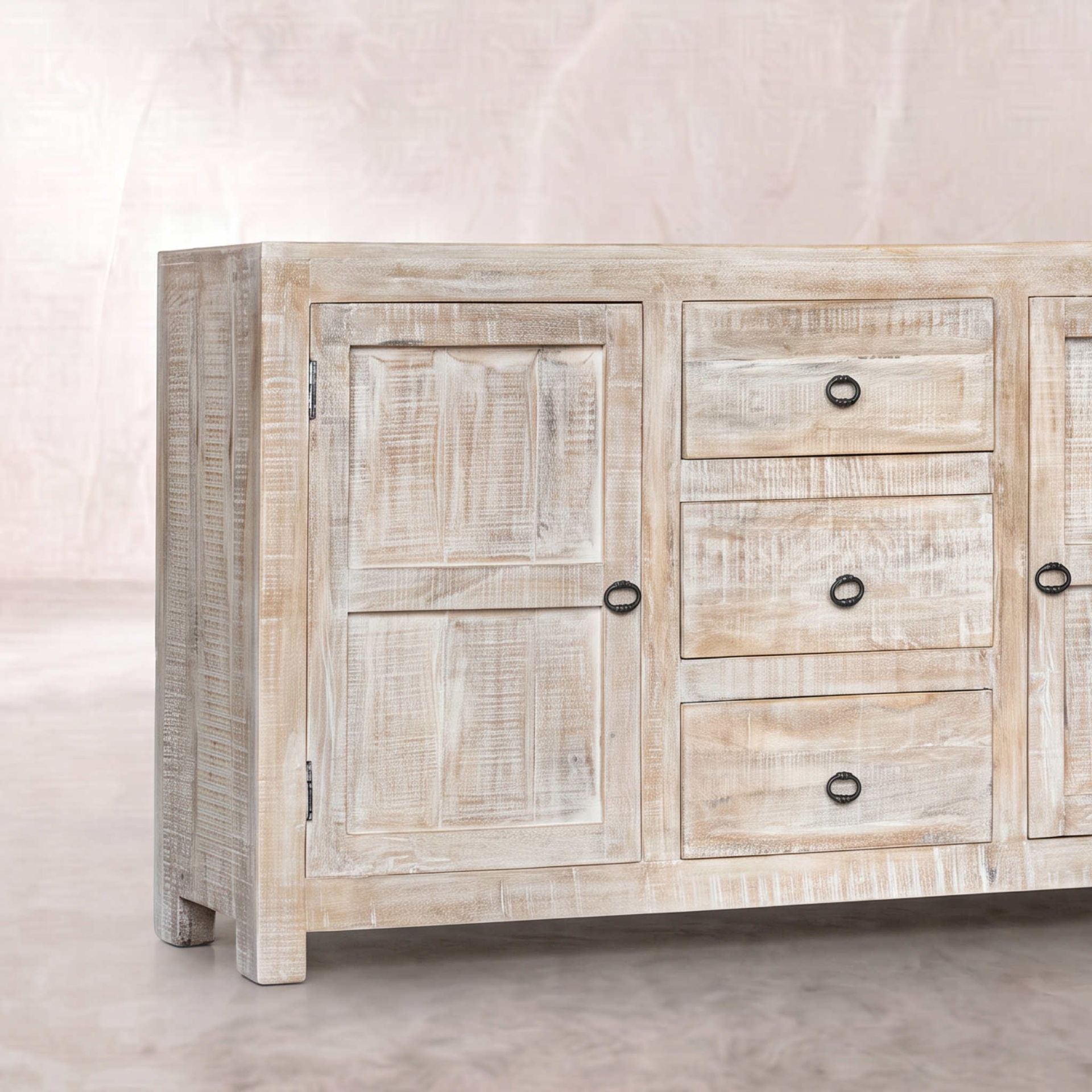 Mueble de TV Goa 2 Puertas / 2 cajones 120x40x60cm | Madera de Mango | KUBU #