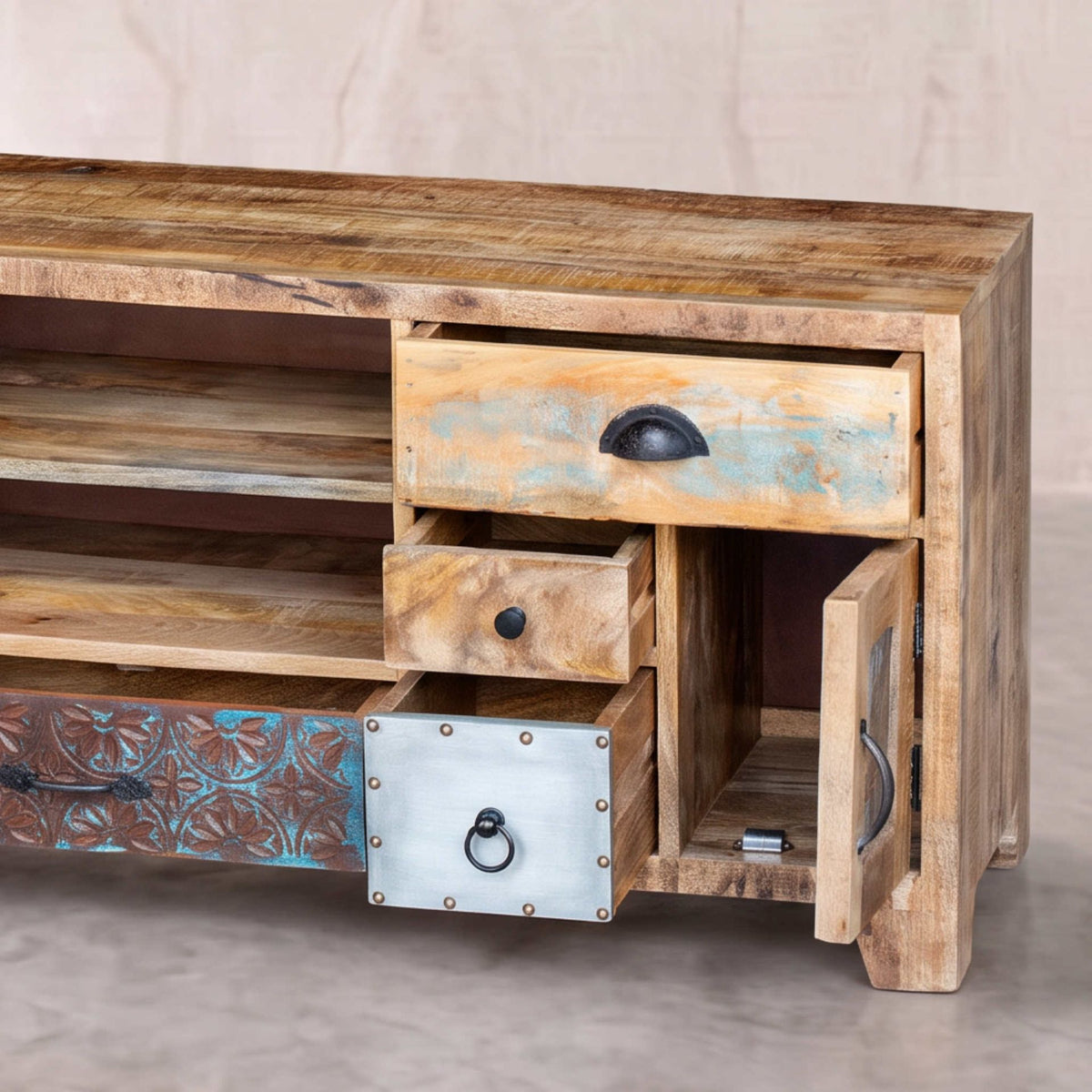 Mueble de TV Korba 120x40x57cm | Madera de Mango | KUBU #