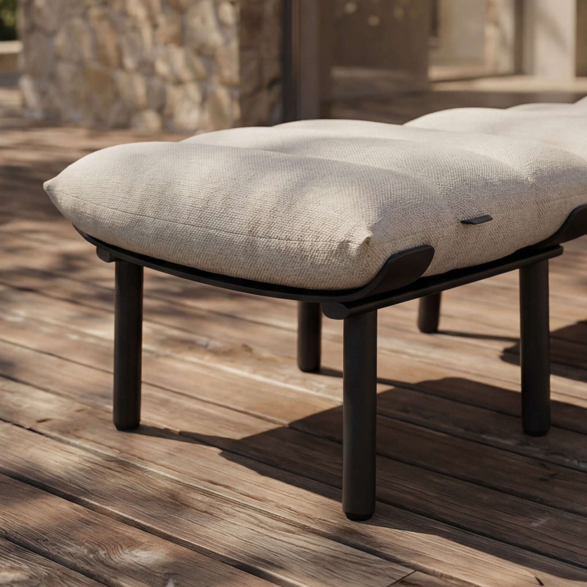 Reposapiés Santa Ana antracita / beige | Kubu #