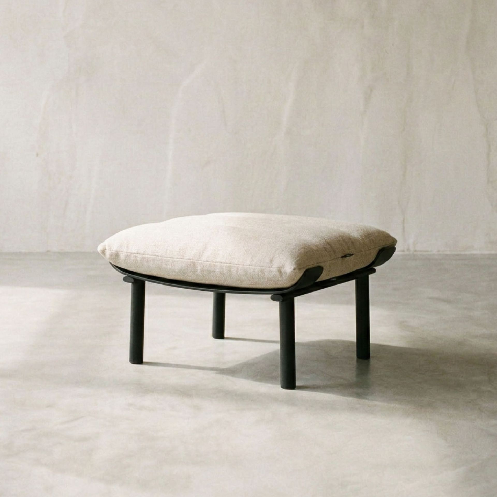 Reposapiés Santa Ana antracita / beige | Kubu #