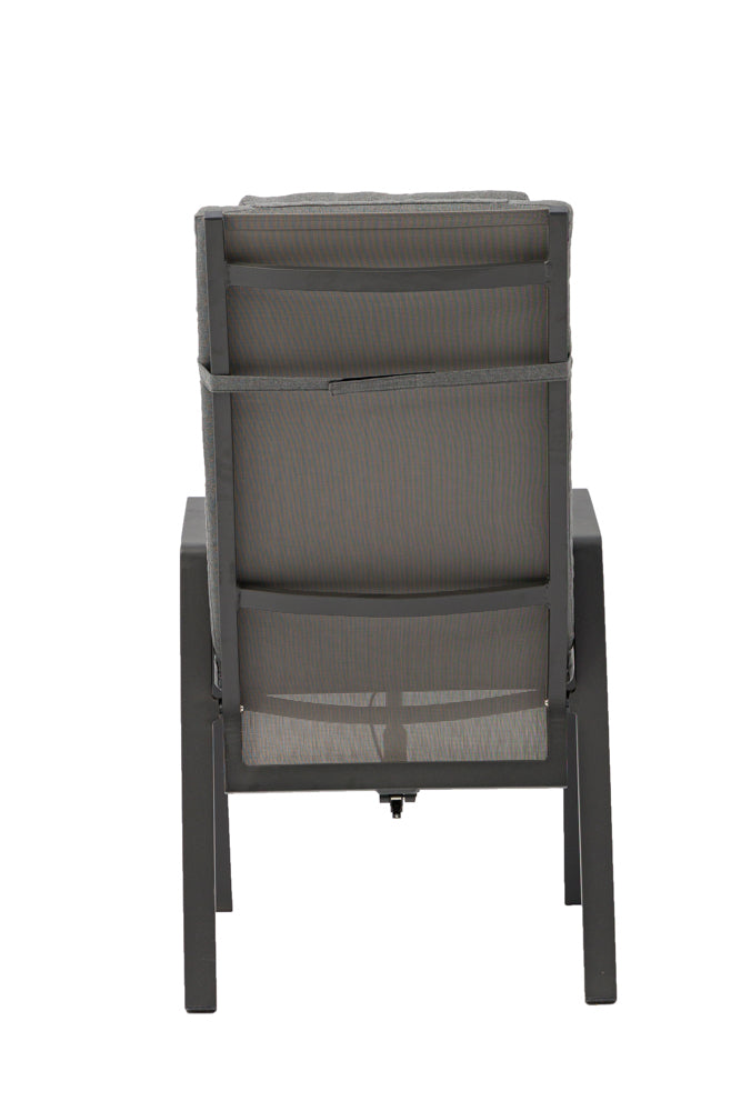 Sillón de comedor Albury aluminio antracita | Kubu #