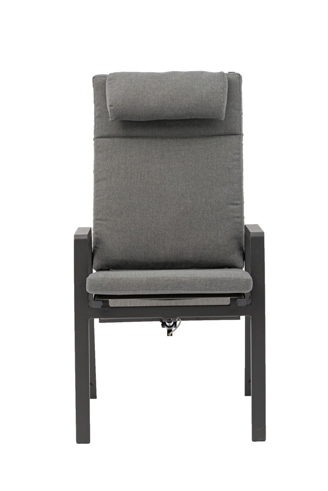 Sillón de comedor Albury aluminio antracita | Kubu #