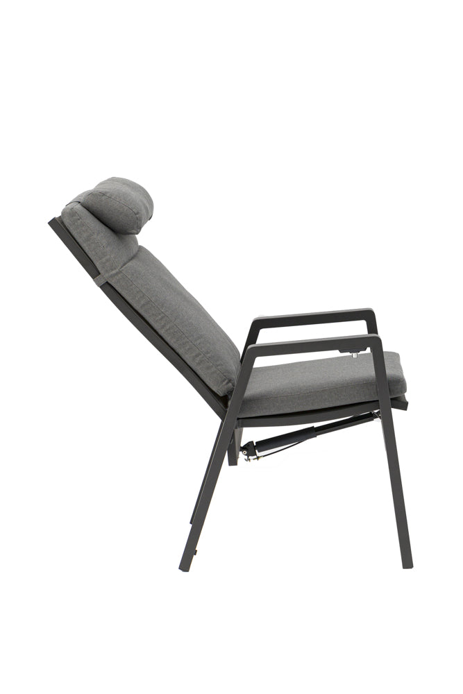 Sillón de comedor Albury aluminio antracita | Kubu #