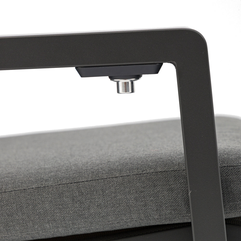 Sillón de comedor Albury aluminio antracita | Kubu #
