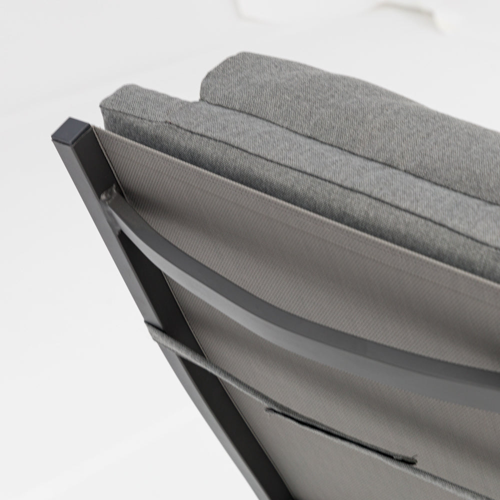 Sillón de comedor Albury aluminio antracita | Kubu #