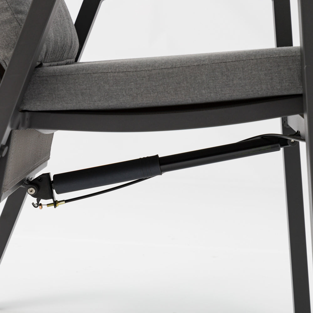 Sillón de comedor Albury aluminio antracita | Kubu #