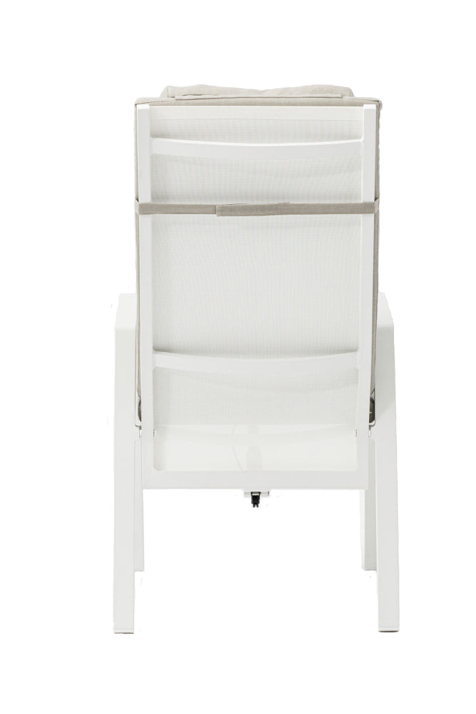 Sillón de comedor Albury aluminio blanco | Kubu #