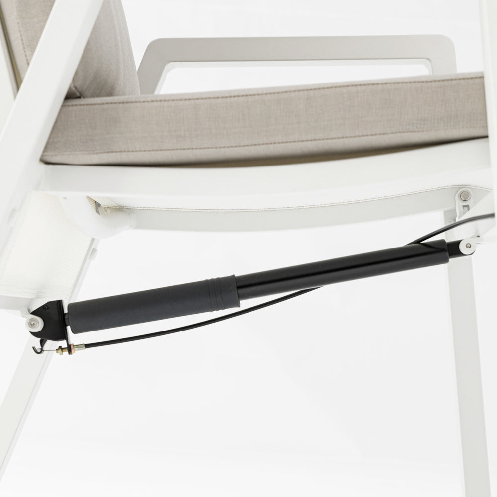 Sillón de comedor Albury aluminio blanco | Kubu #