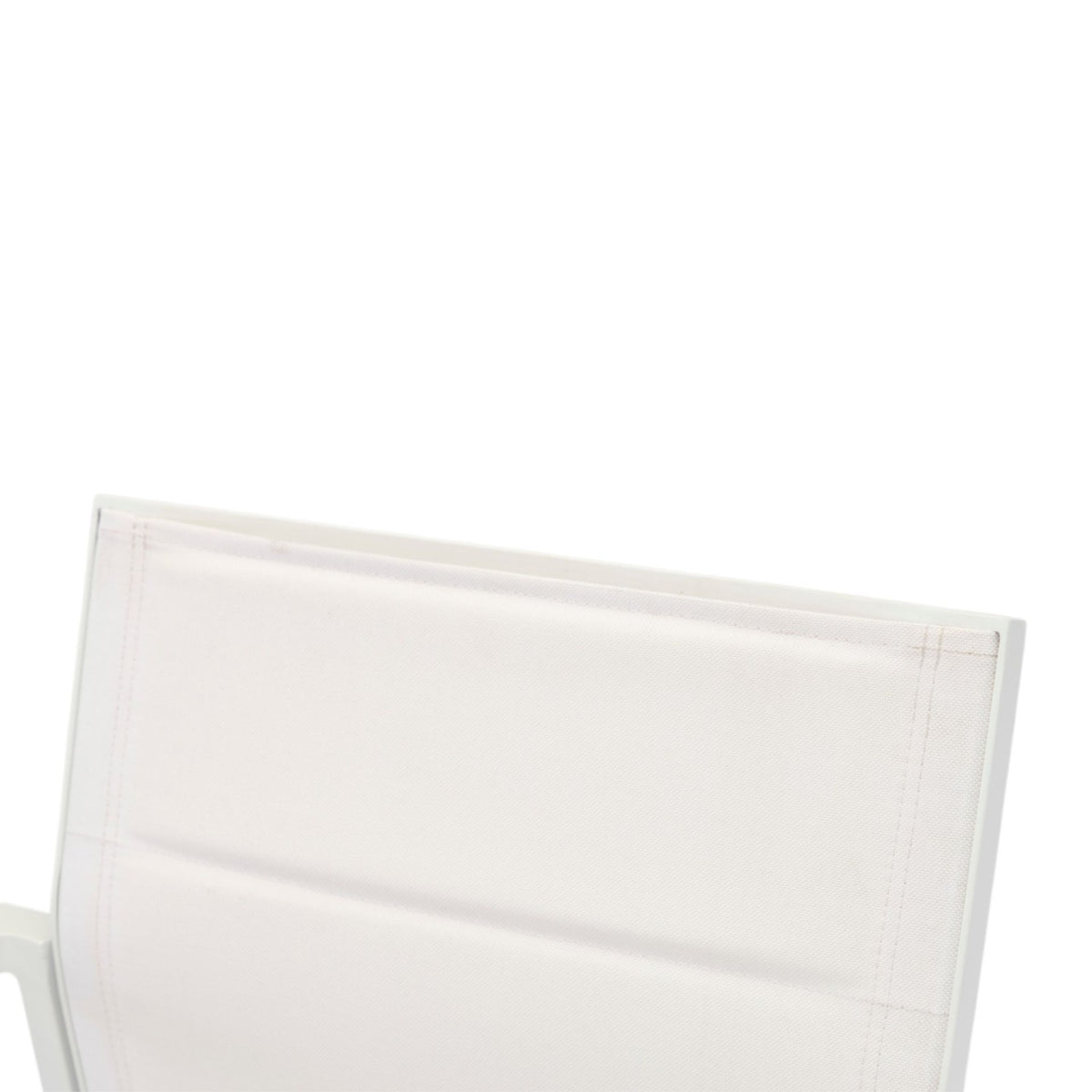 Sillón para barra de bar ORICK aluminio y textil blanco | KUBU #