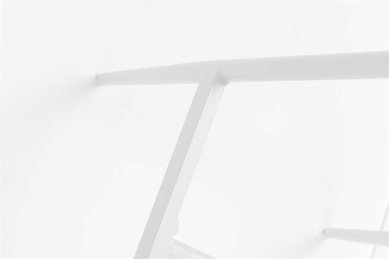 Sillón para barra de bar Ukiah aluminio blanco con cuerda y cojín greige | Kubu #