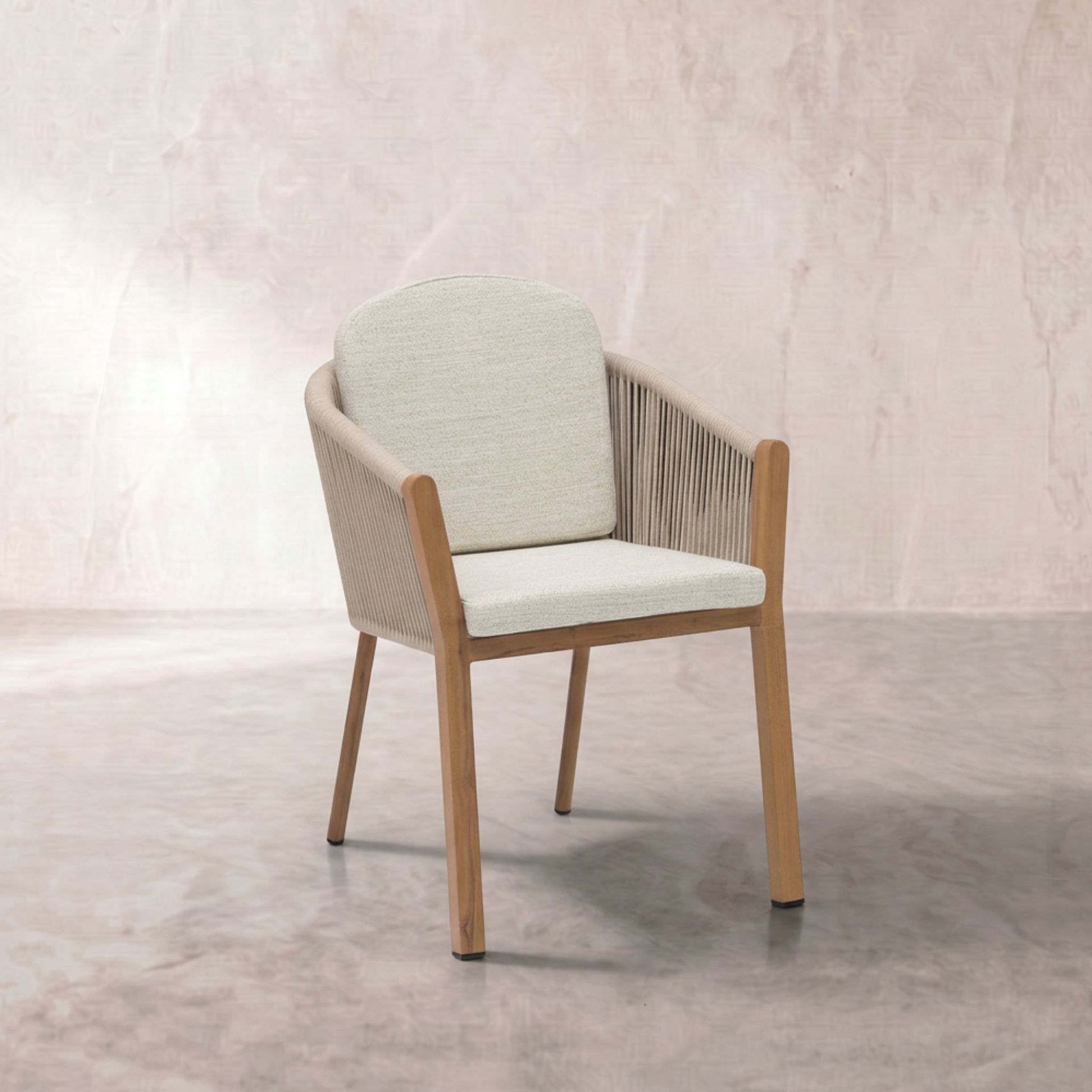 Silla Comedor Exterior Java 57x61x74,5cm | Efecto Teca | KUBU #