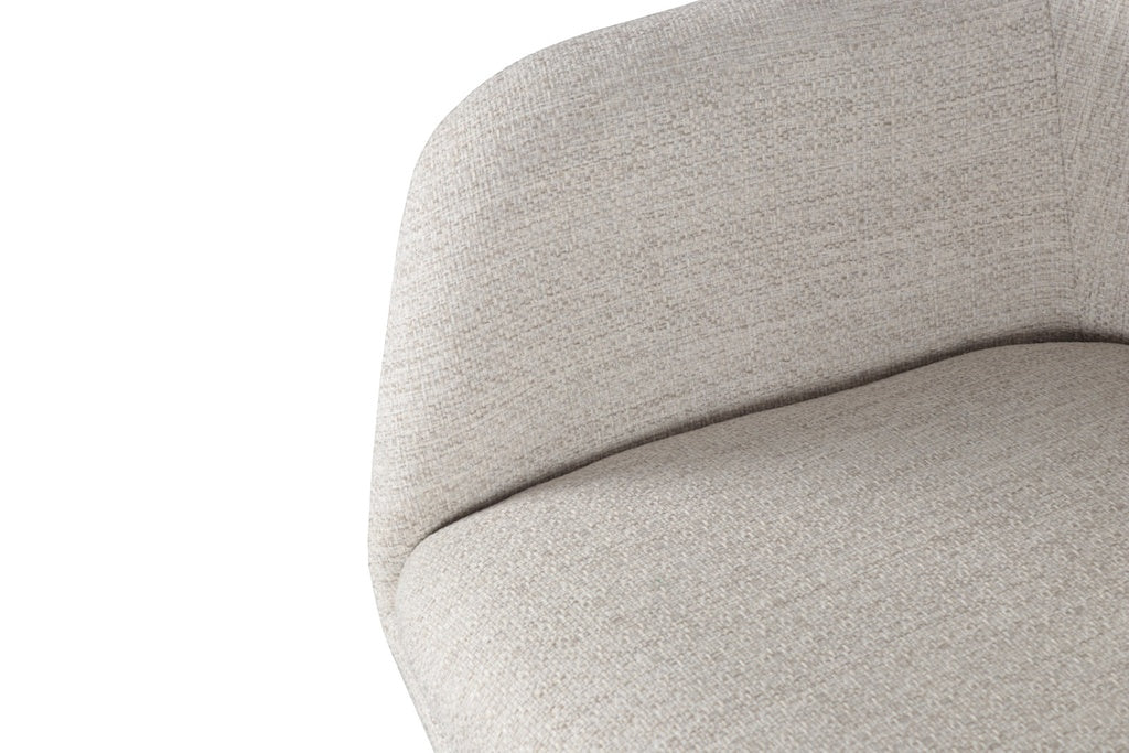 Silla de Comedor Exterior Eren | Aluminio Antracita y Textil Beige. | Kubu #