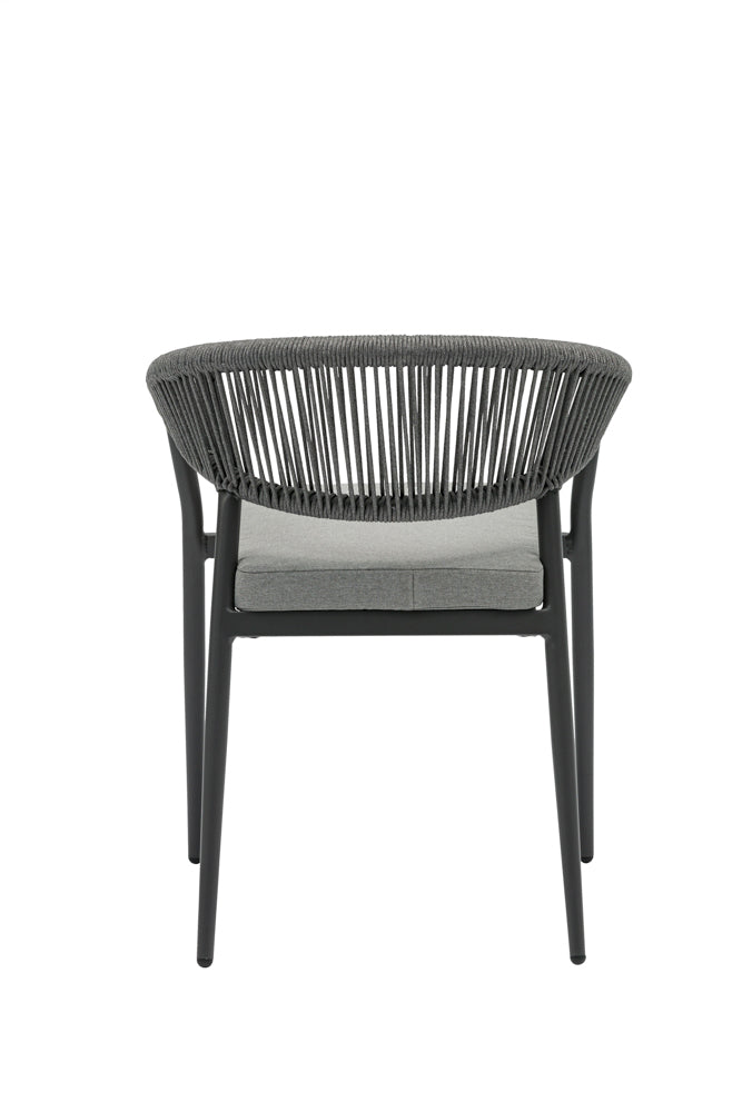 Silla de Comedor Exterior Ross | Aluminio Antracita de Diseño | Kubu #