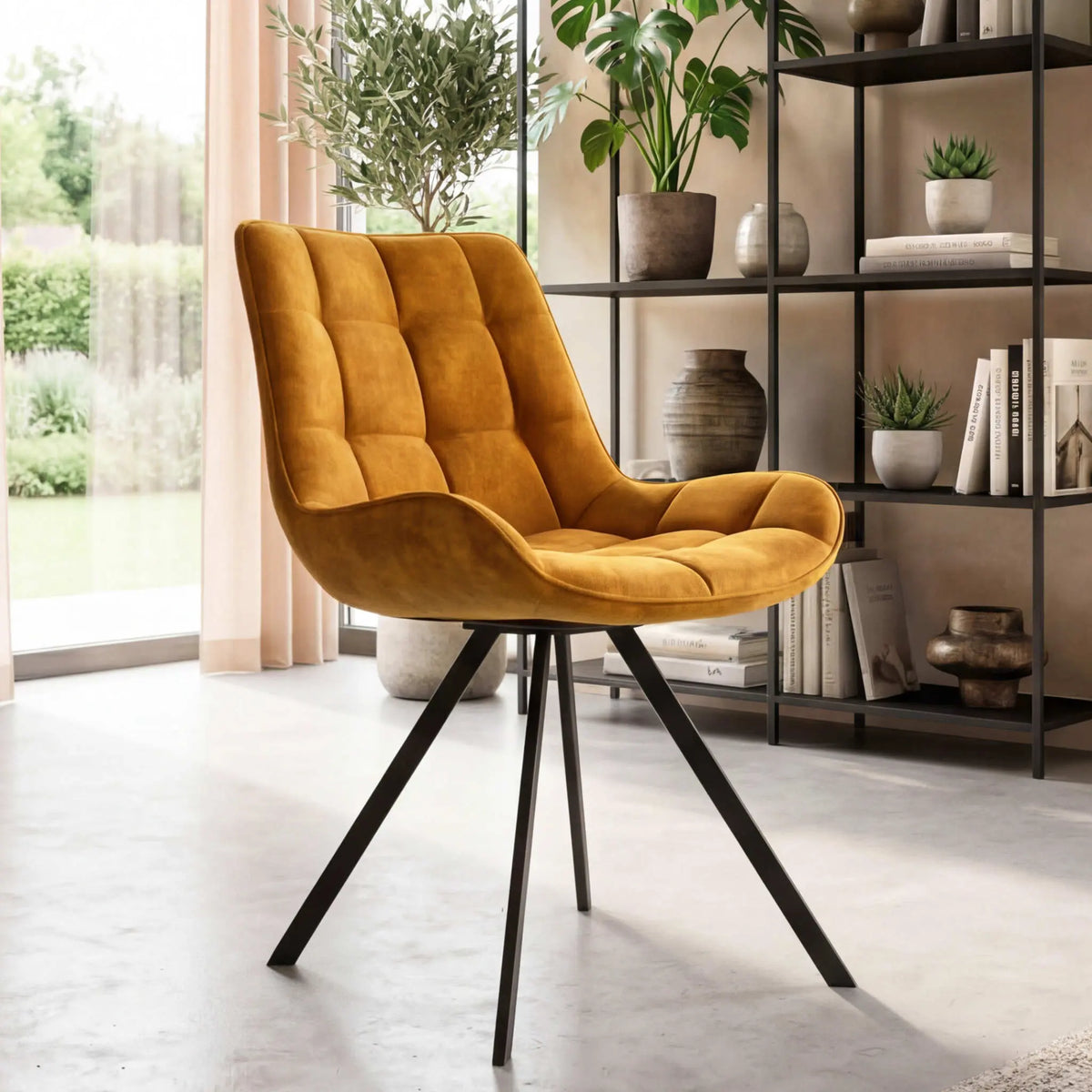 Silla de Comedor Vernon Gold | Diseño Vanguardista | KUBU #