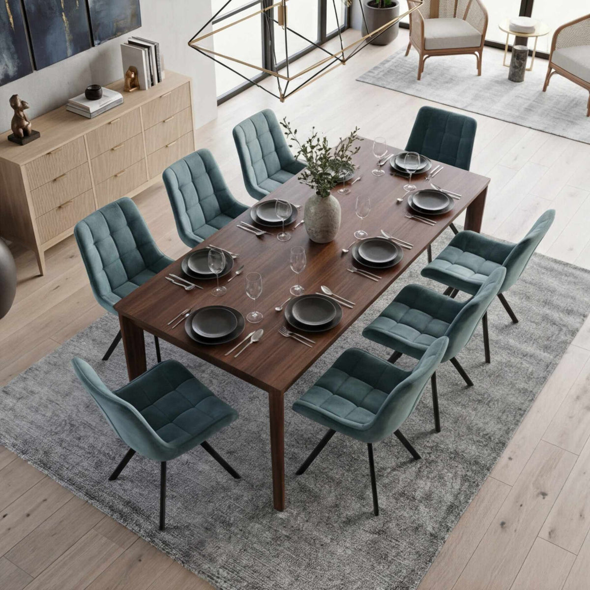 Silla de Comedor Vernon Petrol | Diseño Vanguardista | KUBU #