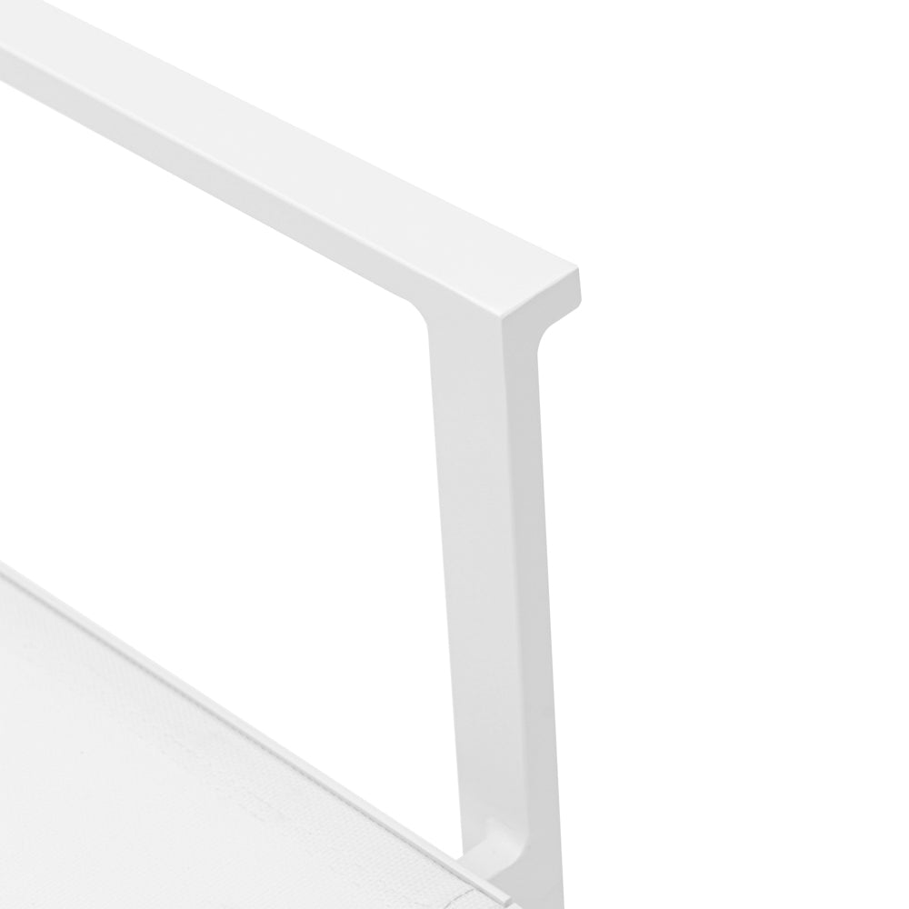 Silla de comedor Adin aluminio y textilene blanco | Kubu #