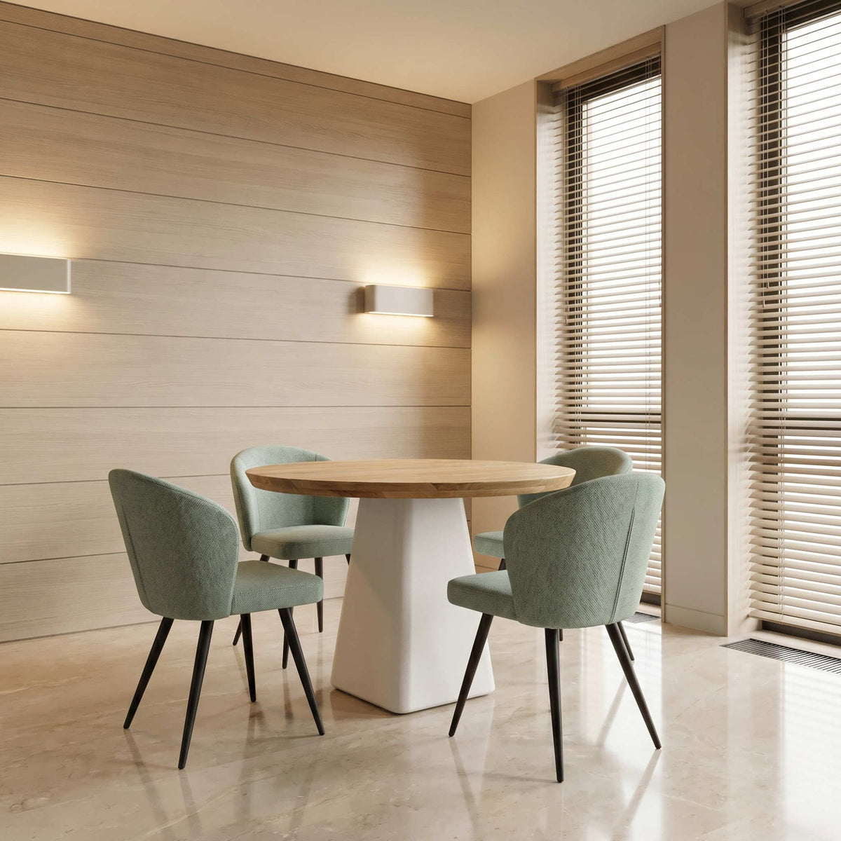 Silla de comedor Langford Aqua | Confort y estilo | KUBU #