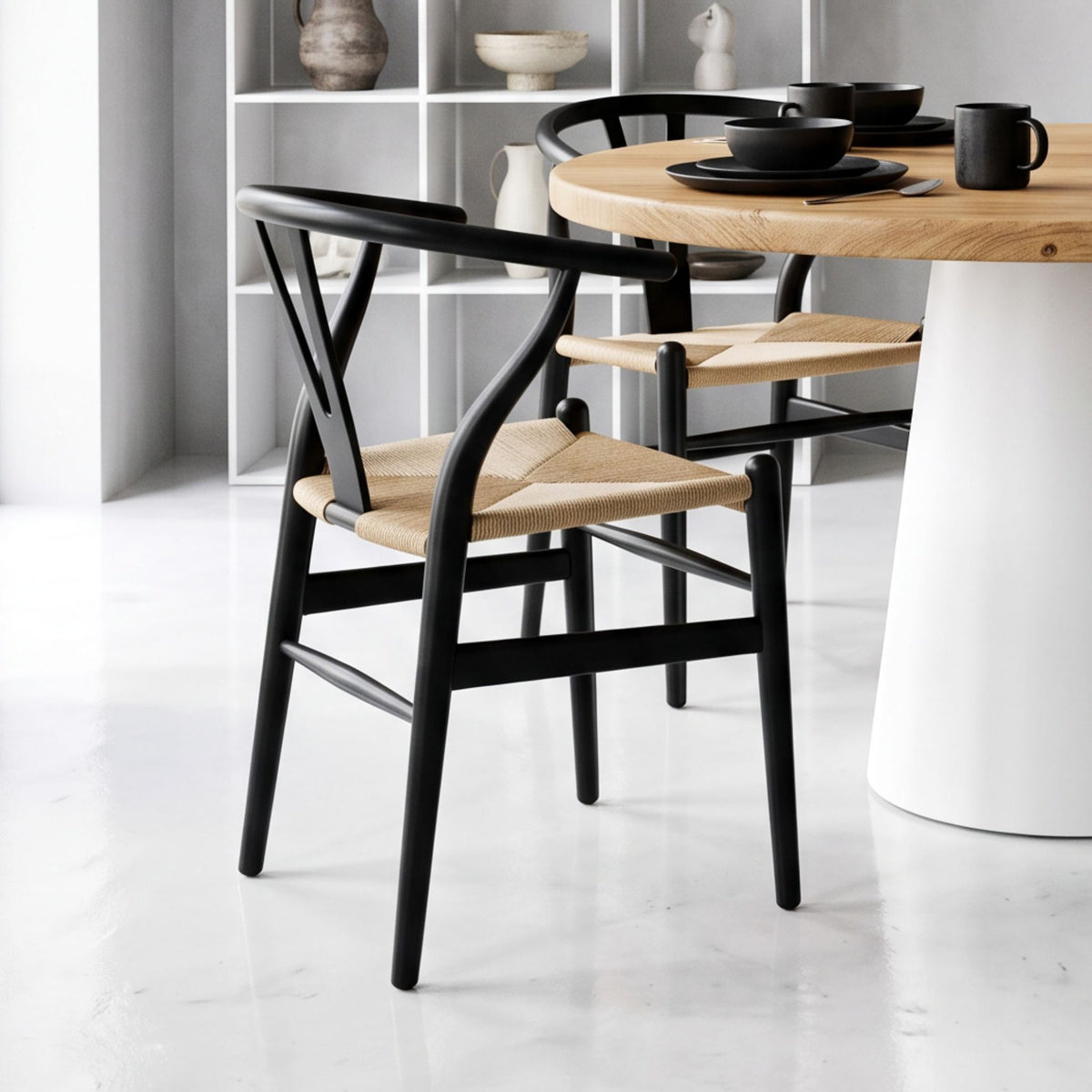 Silla de comedor Oslo Black | Madera de Abedul | KUBU #