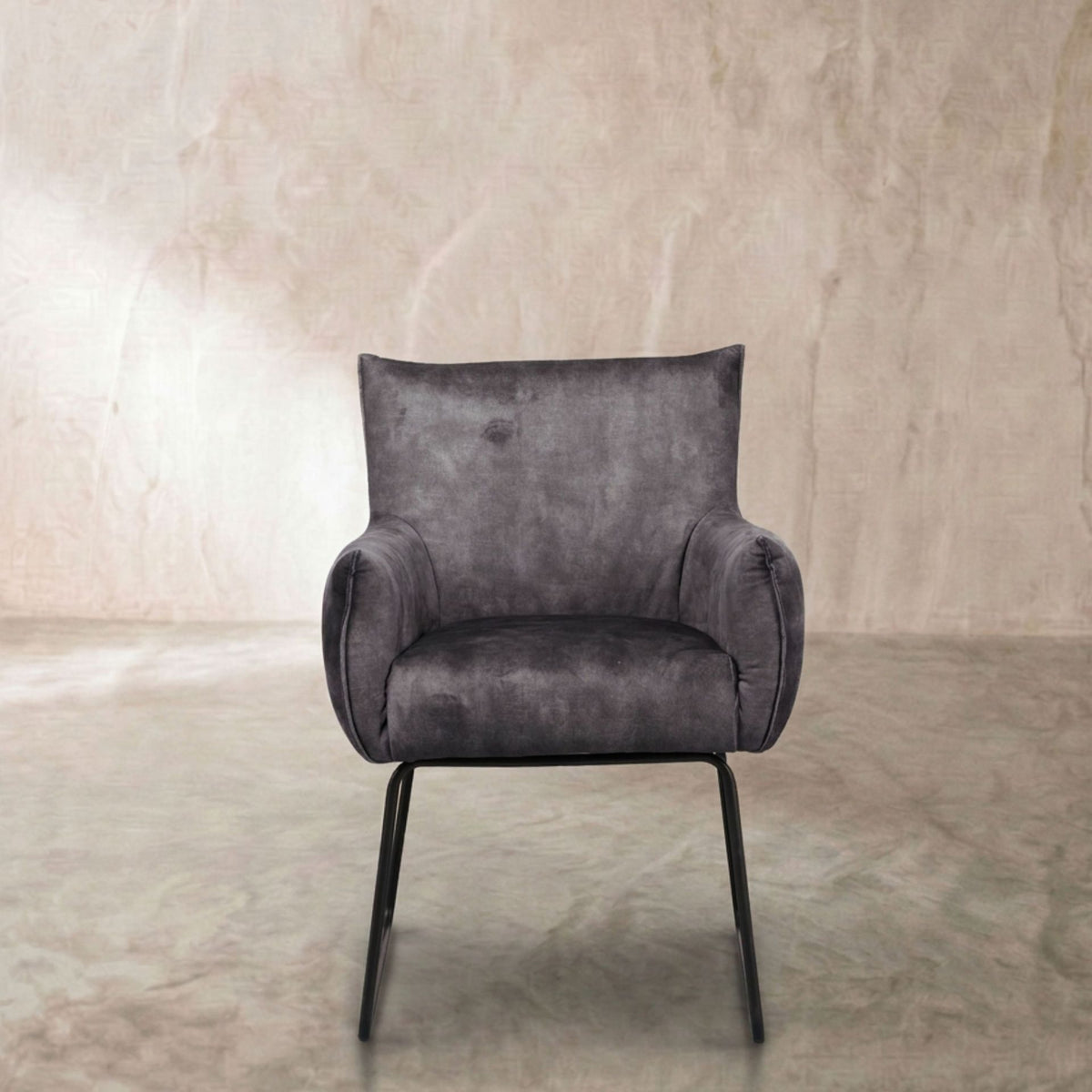 Silla de comedor con brazos Belmont Antracite | Elegancia y Confort | KUBU #