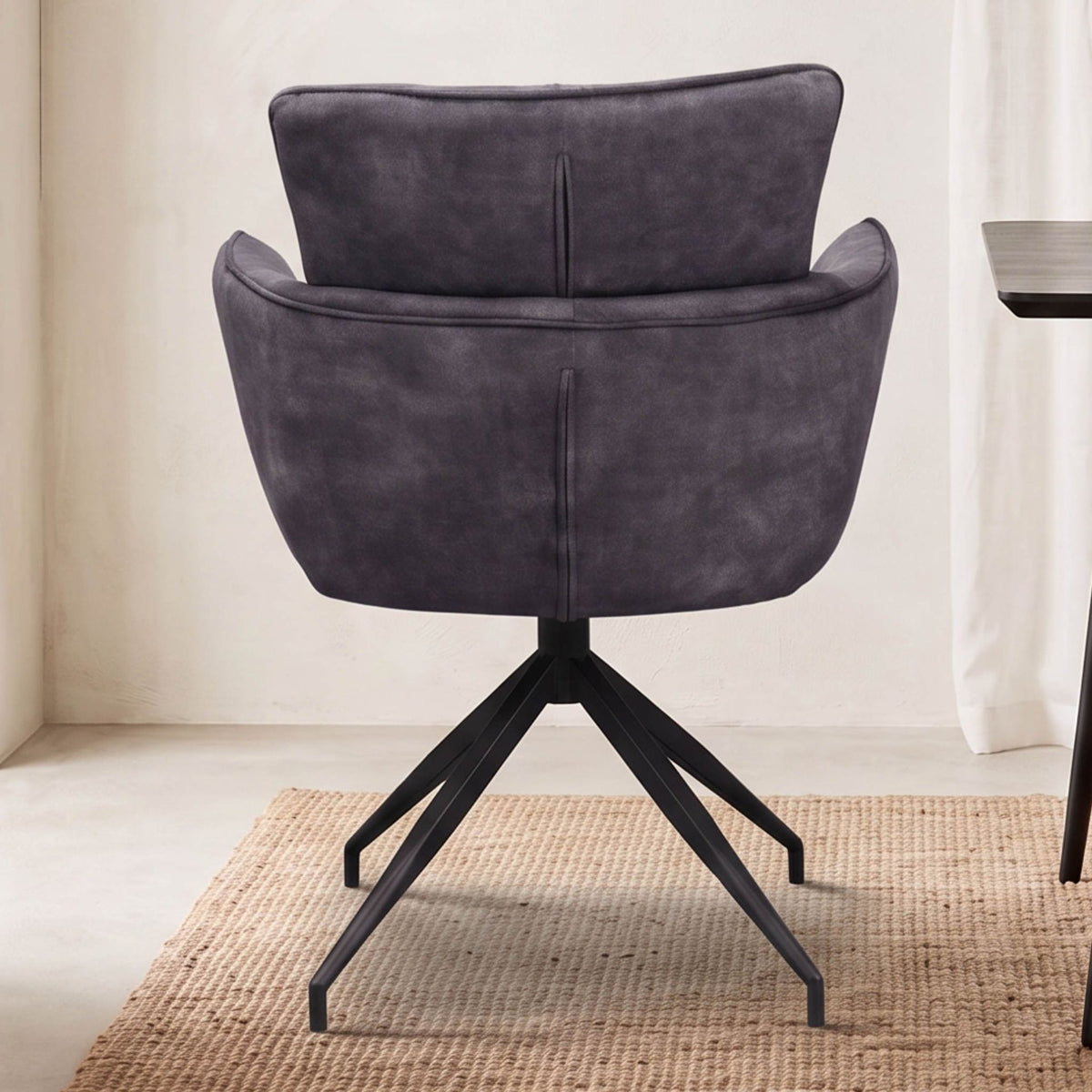 Silla de comedor con brazos Luxton Antracite | Kubu | KUBU #