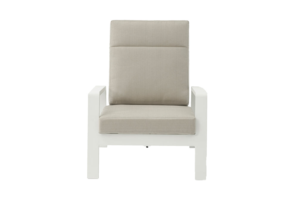 Sofá 1 plaza Albury aluminio blanco | Kubu #