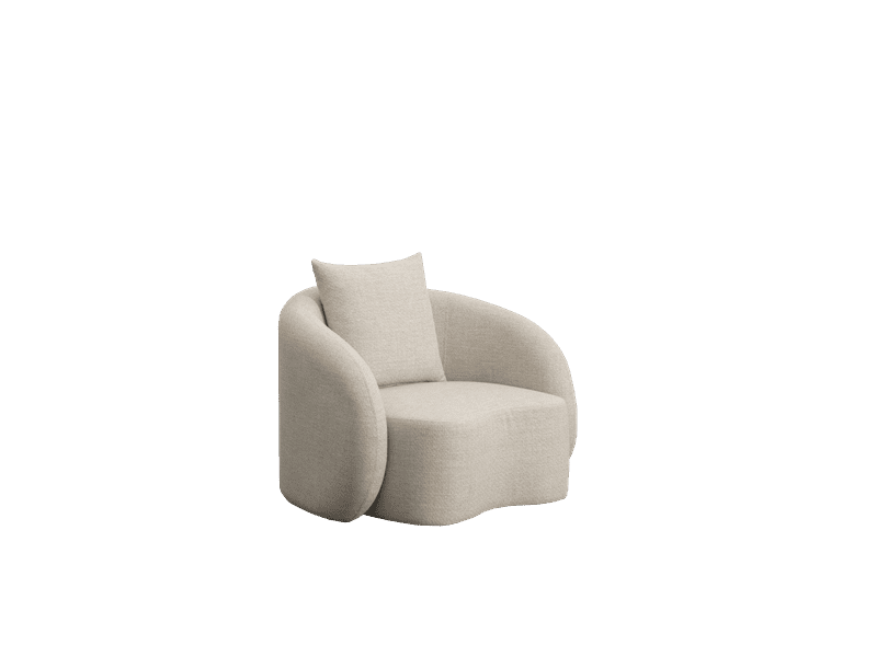 Sofá 1 plaza Corinto beige | KUBU #
