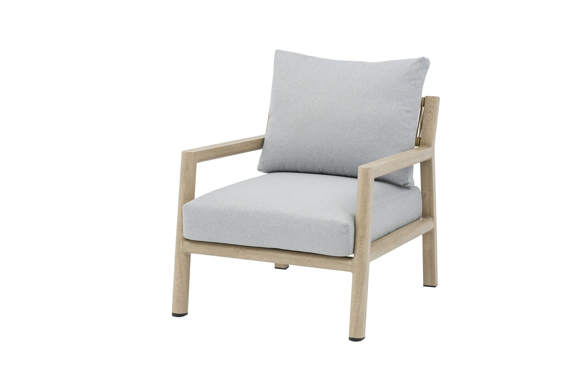 Sofá 1 plaza Harmony aluminio efecto madera y cuerda natural | Kubu #