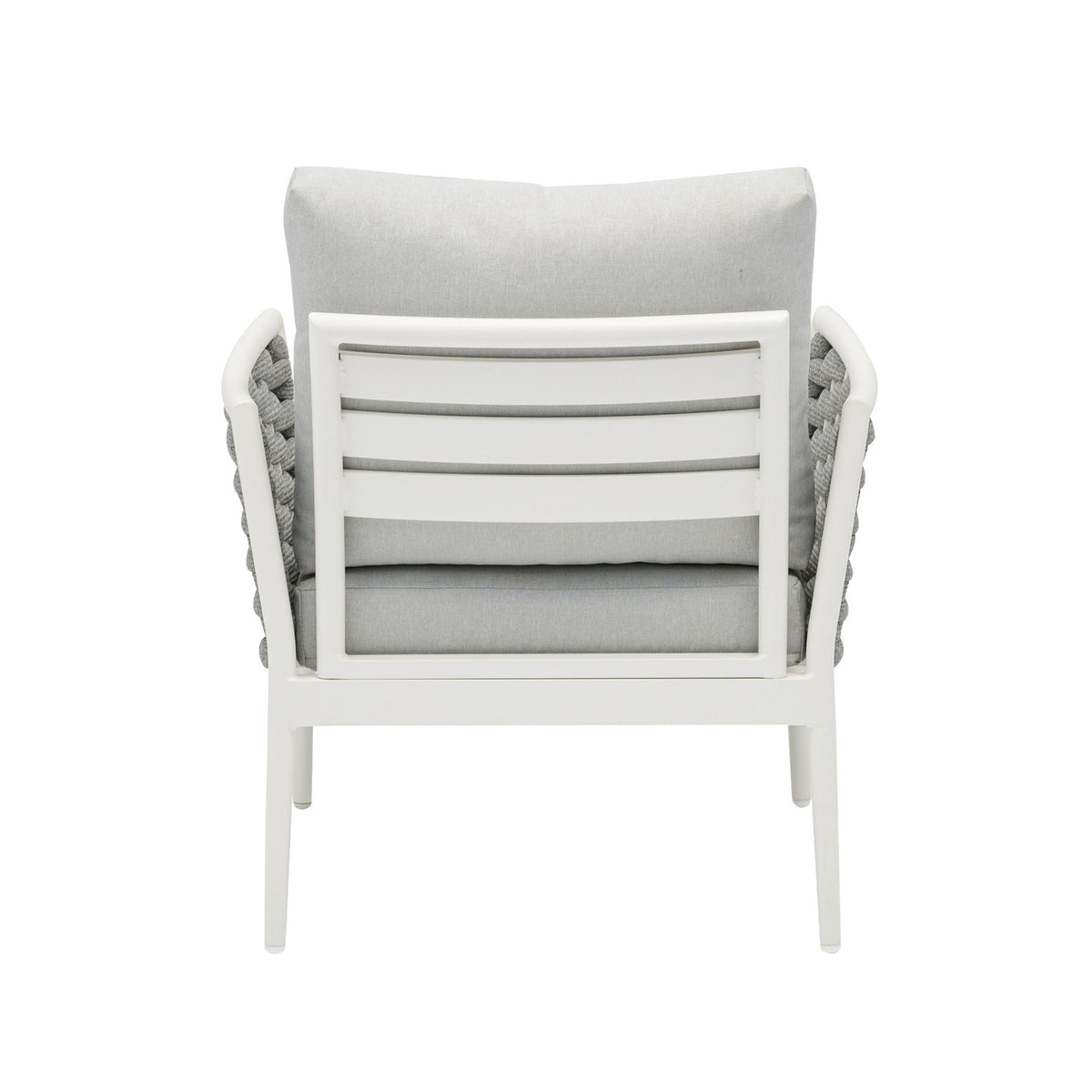 Sofá 1 plaza Walga aluminio blanco cojín gris claro | KUBU #