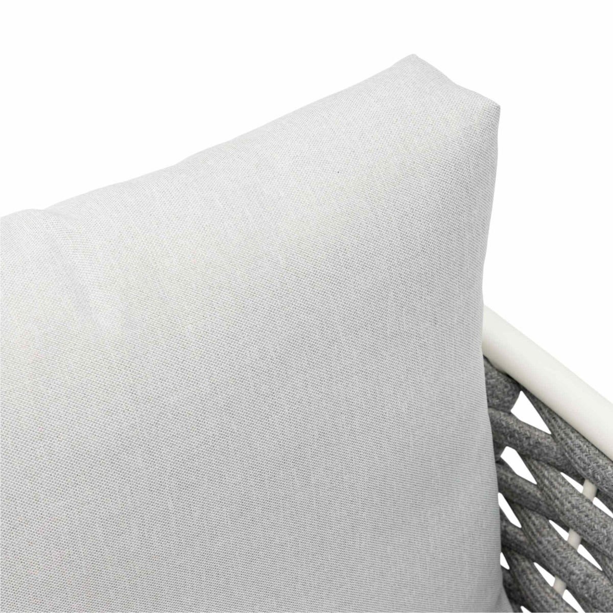 Sofá 1 plaza Walga aluminio blanco cojín gris claro | KUBU #