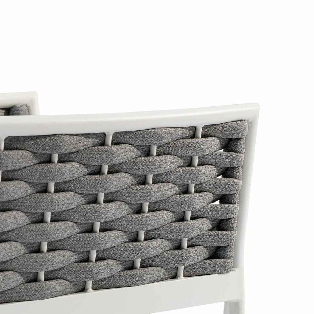 Sofá 1 plaza Walga aluminio blanco cojín gris claro | KUBU #