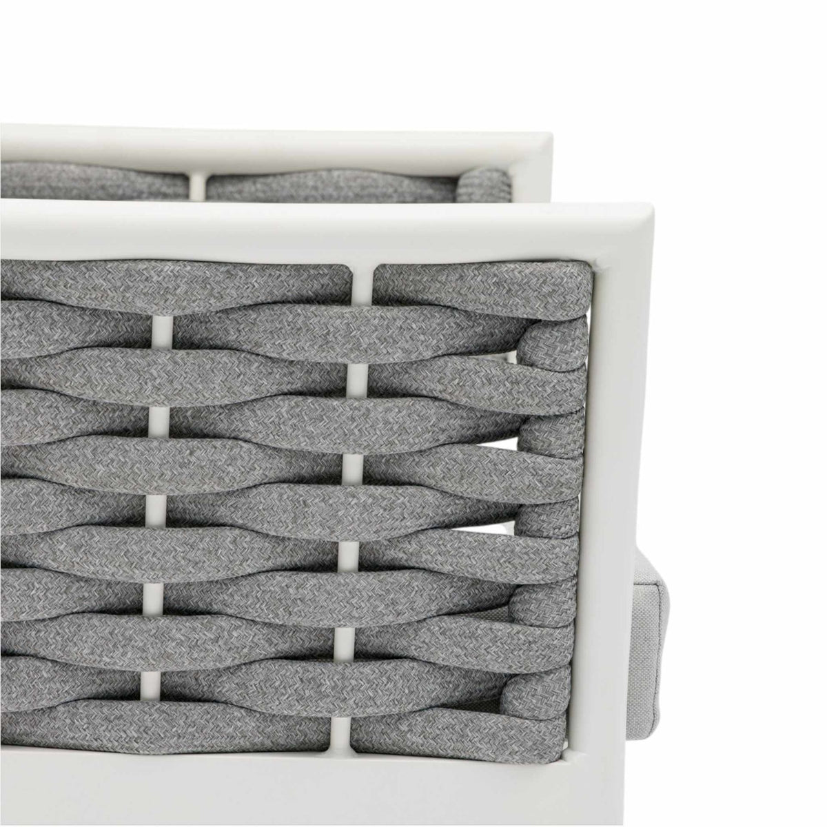 Sofá 1 plaza Walga aluminio blanco cojín gris claro | KUBU #