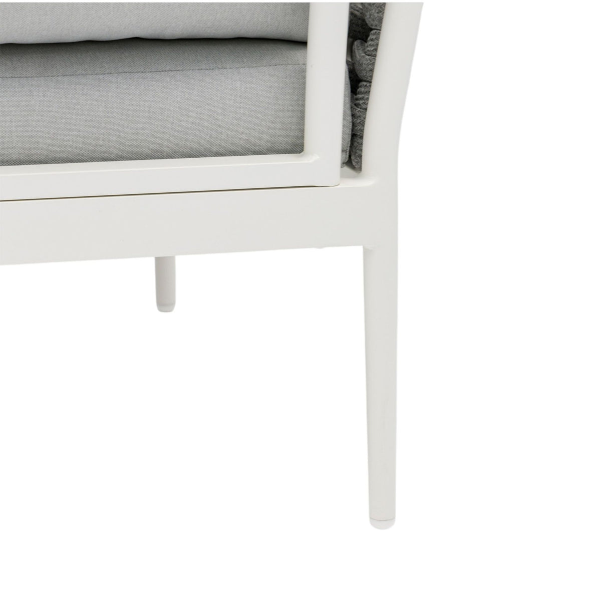 Sofá 1 plaza Walga aluminio blanco cojín gris claro | KUBU #