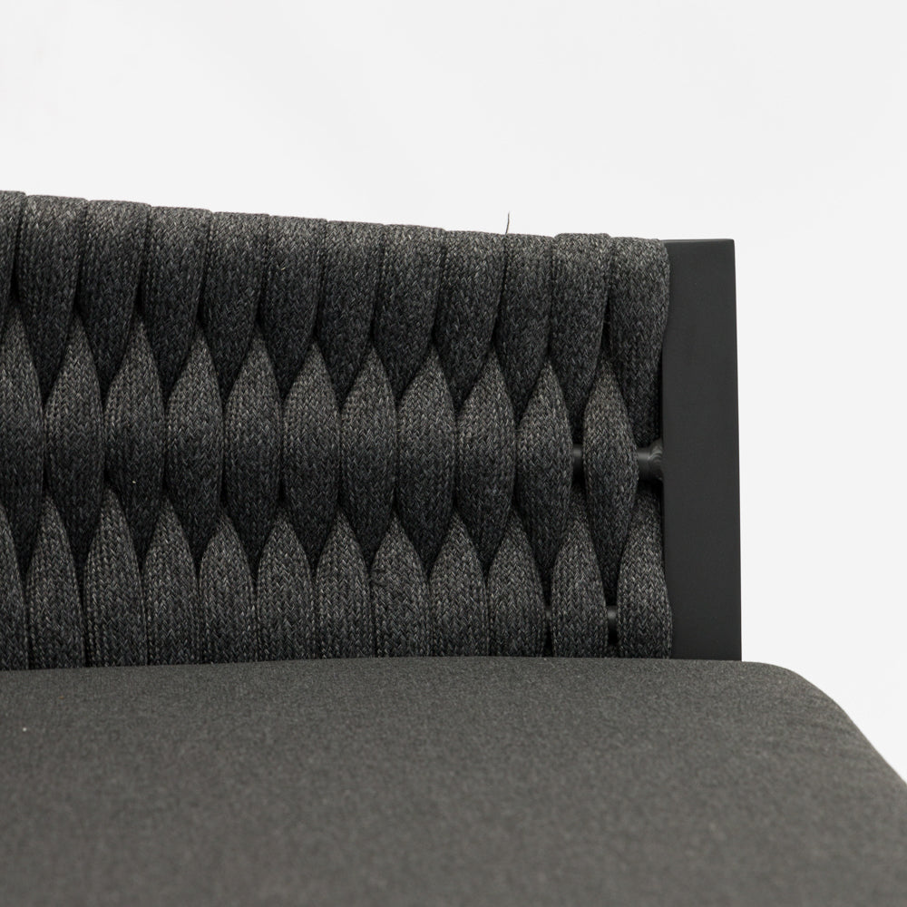 Sofá 3 plazas Anmore aluminio antracita textil antracita. | Kubu #